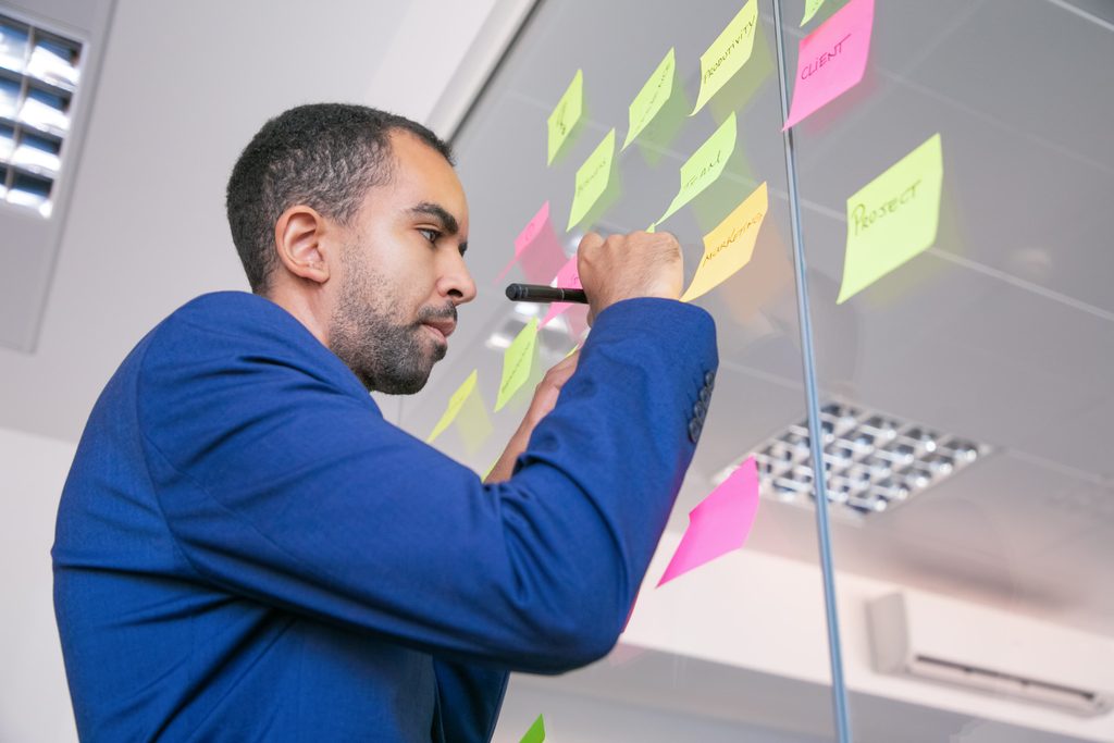 Infográfico com a linha do tempo da carreira em gestão de projetos, do executor ao analista de projetos e ao gestor de projetos.